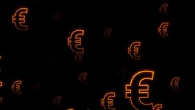 Flying neon euro symbol particles loop animation background - Powered by Shutterstock - Get 15% off with code: PIKWIZARD15