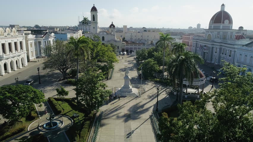 Cienfuegos, Cuba Aerial views of city center