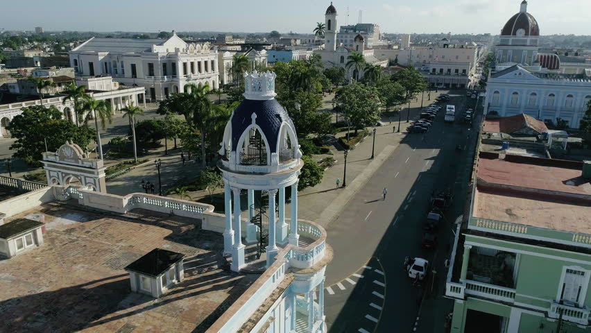 Cienfuegos, Cuba Aerial views of city center
