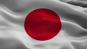 Flag of Japan waving animation