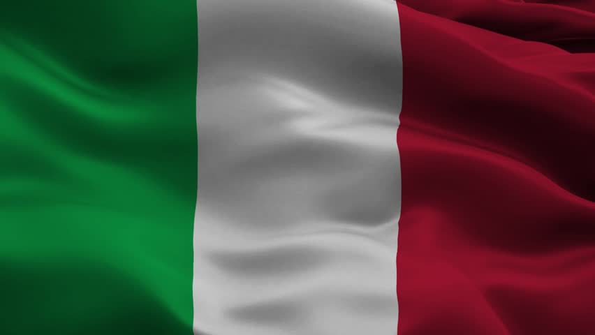 Flag of Italy waving animation