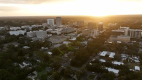Tallahassee Florida Capital City Drone Fall Autumn Summer Spring Sunny Sunset Sunrise Golden Hour Aerial 4K Scenic