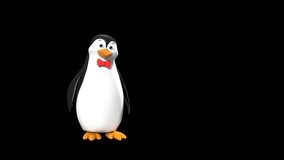 3D Penguin Jump in and Wave on Wave. Penguin Making Funny Face Animation Video. - Powered by Shutterstock - Get 15% off with code: PIKWIZARD15