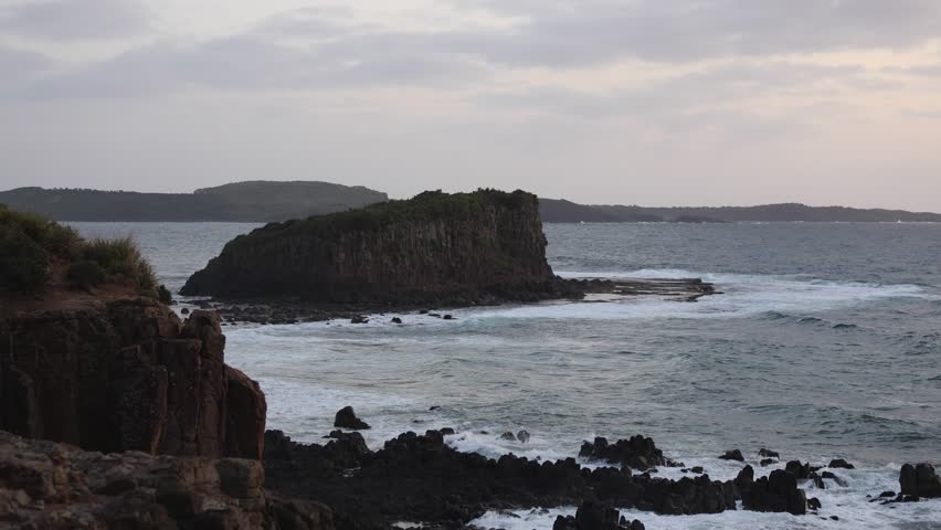 Stack Island view at Minnamurra in the morning, NSW, Australia.