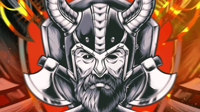 Warrior, Bear, Axe, Viking, Fire