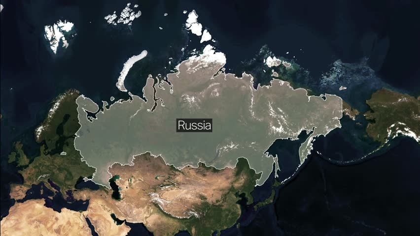 Discovering the Diverse Landscapes of Russia: Detailed Map Stock Footage
