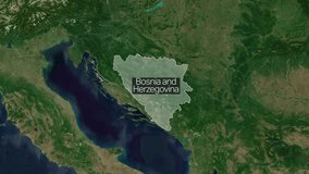 Discovering the Diverse Landscapes of Bosnia and Herzegovina: Detailed Map Stock Footage - Powered by Shutterstock - Get 15% off with code: PIKWIZARD15