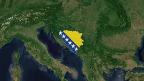Discovering the Diverse Landscapes of Bosnia and Herzegovina: Detailed Map Stock Footage - Powered by Shutterstock - Get 15% off with code: PIKWIZARD15