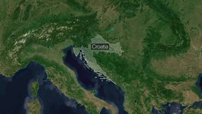 Discovering the Diverse Landscapes of Croatia: Detailed Map Stock Footage - Powered by Shutterstock - Get 15% off with code: PIKWIZARD15