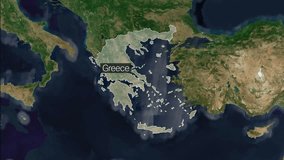 Discovering the Diverse Landscapes of Greece: Detailed Map Stock Footage - Powered by Shutterstock - Get 15% off with code: PIKWIZARD15