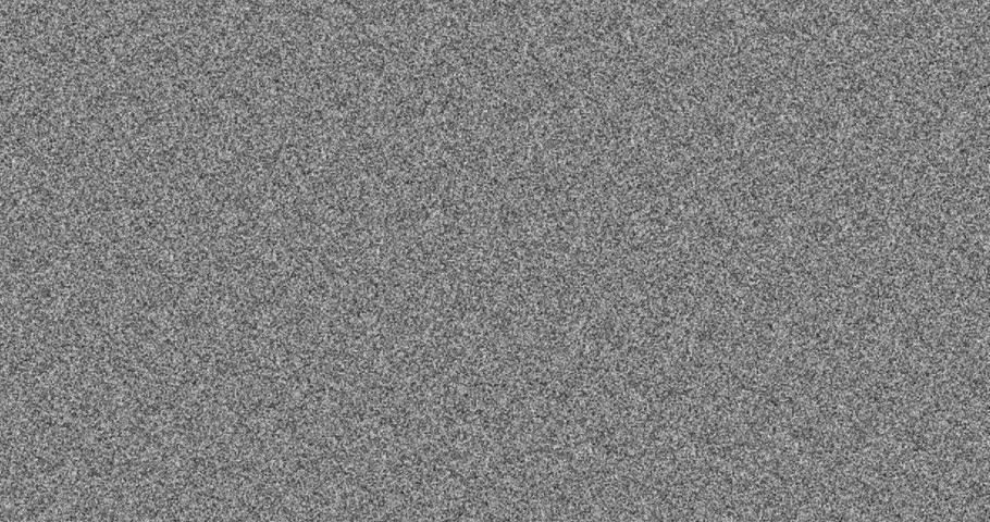 Black and white, static and tv background for no signal, connection and electrical problem. Lighting, television screen and noise pattern grain for broadcast fail, reception and transmission glitch Royalty-Free Stock Footage #1110556581
