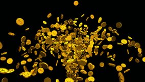 The winning golden coin floats closer to the camera loop. - Powered by Shutterstock - Get 15% off with code: PIKWIZARD15