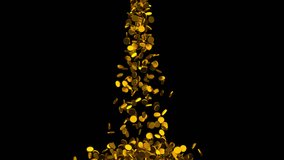 The winning golden coin fall closer to the camera loop - Powered by Shutterstock - Get 15% off with code: PIKWIZARD15