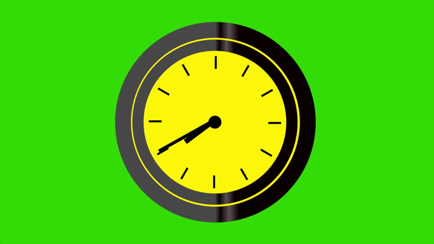 Wall clock on green background | Shutterstock HD Video #1110559939