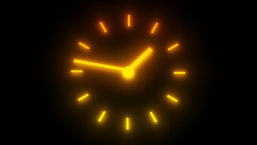 Animation of a mesh wall clock on a black background | Shutterstock HD Video #1110560019