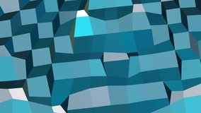 Abstract blue geometric polygon pattern animation