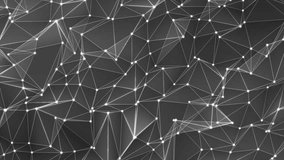 Abstract background with a dynamic black and white dots and line wave animated background. Network connection dots and lines. Plexus. 3d rendering. 4k animation. - Powered by Shutterstock - Get 15% off with code: PIKWIZARD15