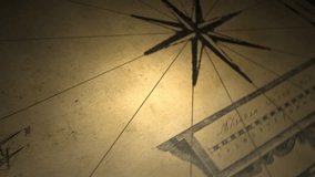 Flying Over Ancient Abstract Map. Production quality background in 4k resolution, 25 FPS. - Powered by Shutterstock - Get 15% off with code: PIKWIZARD15