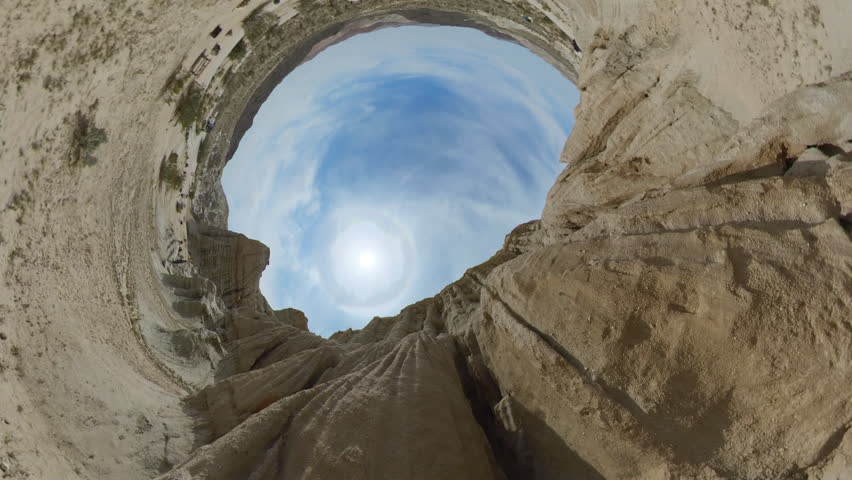 Red Rock Canyon Slot Canyon Tiny Planet in Mojave Desert 04 California USA