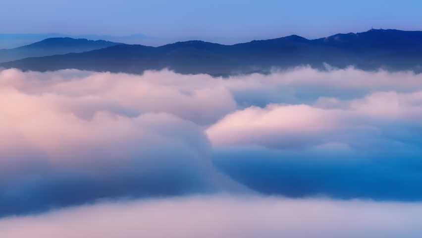 fog clouds blue, Stock Video