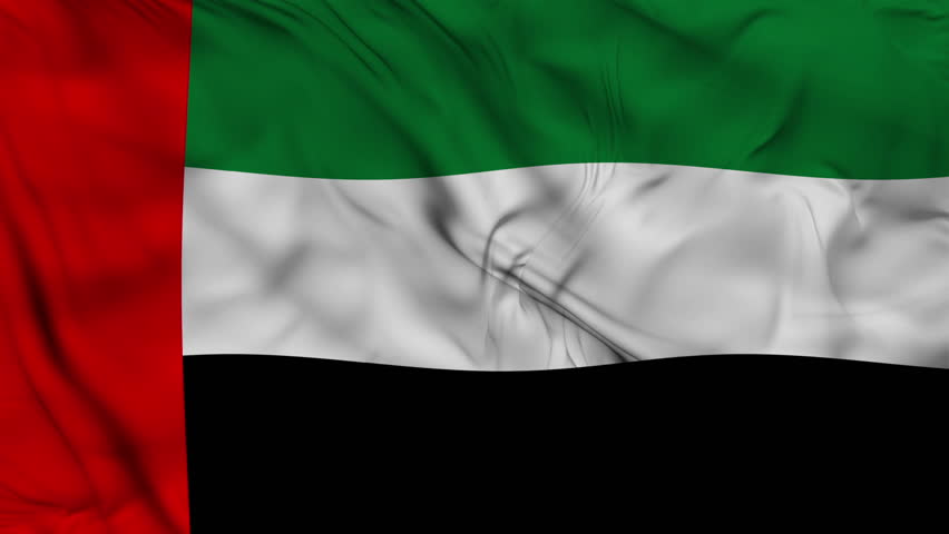 United Arab Emirates flag 3d wave seamless loop animation. UAE High resolution flag 4k Royalty-Free Stock Footage #1110603513