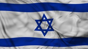 Israelis Realistic flag 3d wave seamless loop animation. Israel High resolution flag 4k video.