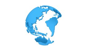 Cartoon planet Earth 3d render icon. Earth day or environment conservation concept. Save green planet concept. 4K FullHD and HD render footage animation on white with alpha matte - Powered by Shutterstock - Get 15% off with code: PIKWIZARD15