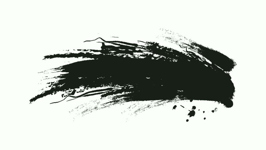 Brush stroke animation isolated on white background