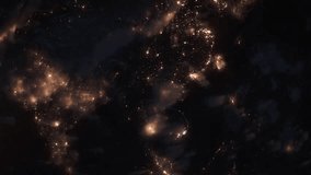 Planet Earth Spinning in Space - Zoom Out - Sun, Continents, Clouds