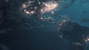 Global Connection Lines - Expanding Network, Night - Global Business, Network Security, Spreading
