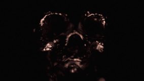 3d animated burning skull, perfectly usable for all spooky and frightening topics.

