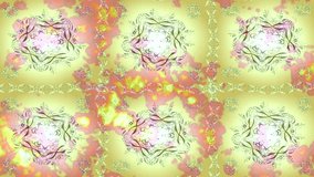Motion footage background with colorful elements. Mandalas. Vintage. Video. Template.