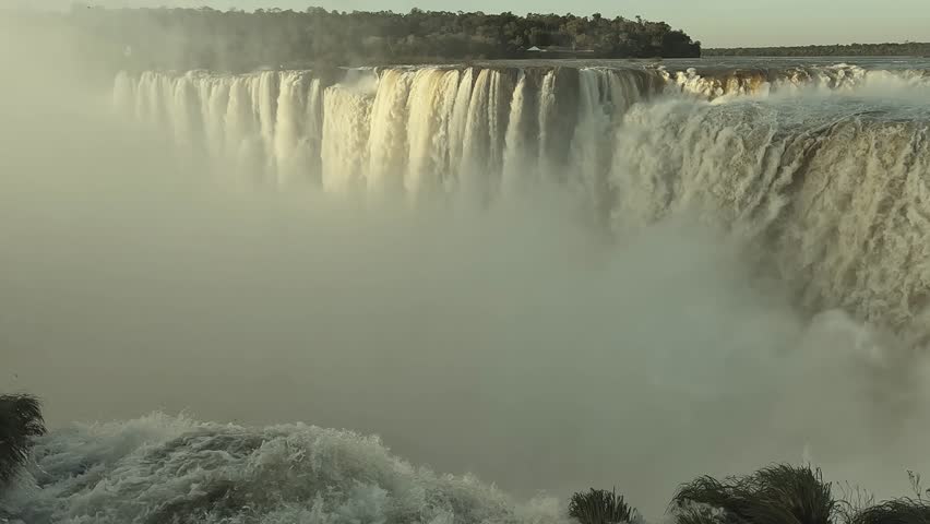 Waterfalls on the border of Argentina and Brazil - "Iguazú" (Cataratas de Iguazú), Argentina, Misiones province. Devil