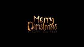 Merry Christmas And Happy New Year Animation Text gold + Transparent - Powered by Shutterstock - Get 15% off with code: PIKWIZARD15