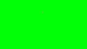 3d heart rotation animation on green screen background. 4k render video animation, Chrome key multiple Hearts