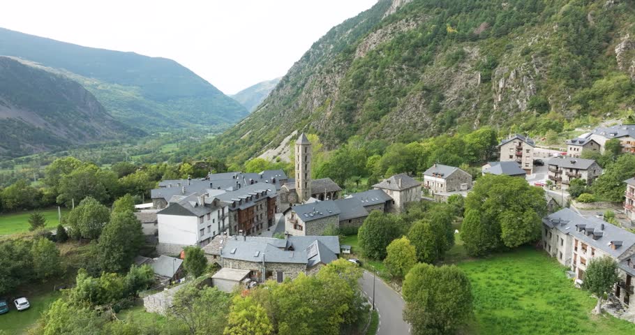 Roman Church of Santa Eulalia in Erill la Vall in the Boi Valley (Catalonia - Spain). This is one of the nine churches which belongs to the UNESCO World Heritage Site.