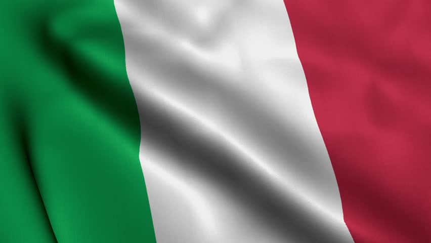 Italy Flag. Waving  Fabric Satin Texture Flag of Italy 3D illustration. Real Texture Flag of the Italian Republic 4K Video Royalty-Free Stock Footage #1110660163