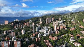 Aerial video over El Poblado, Medellín, Colombia,  made with drone.