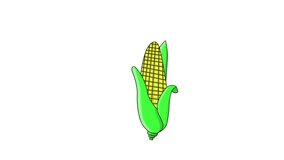 animated video of the corn icon.4k video quality