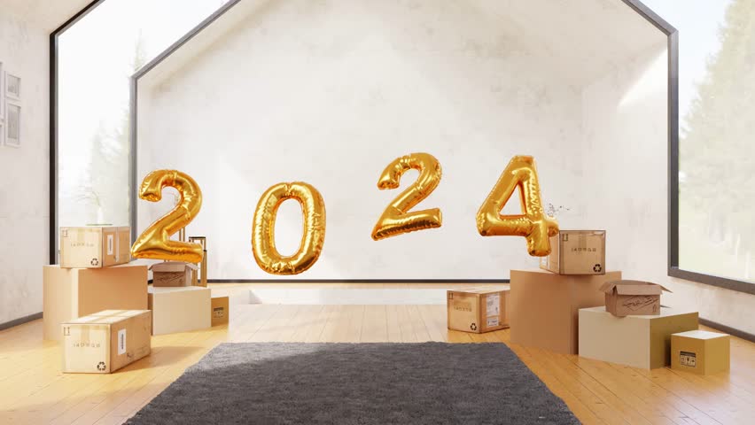New Beginnings in 2024: A Room Ready for Transition Royalty-Free Stock Footage #1110683799