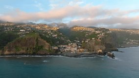 Passing by the town of Ponta do Sol in the archipelago of Madeira