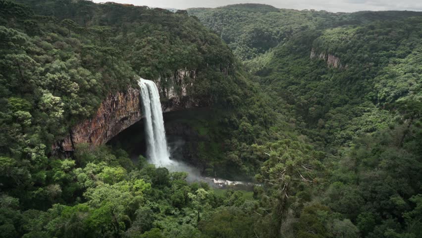 Caracol Waterfall (Cascata do Caracol) - Canela, Rio Grande do Sul, Brazil