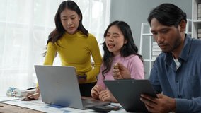 Financial analyst analysis business financial report on digital tablet during discussion at meeting of corporate showing the results of their successful teamwork, business meeting concept, Marketing - Powered by Shutterstock - Get 15% off with code: PIKWIZARD15