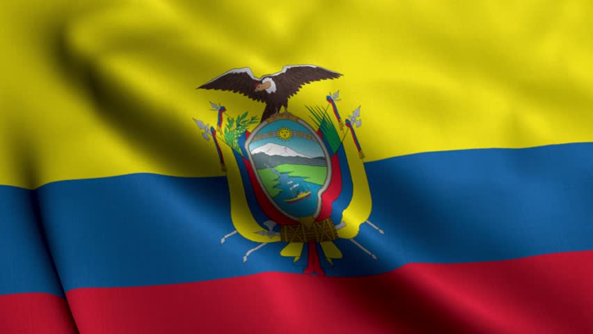 Ecuador Flag. Waving Fabric Satin Texture of the Flag of Ecuador 3D illustration. Real Texture Flag of the Ecuador Royalty-Free Stock Footage #1110710769
