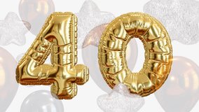 number 40, balloon, for anniversary or birthday - Powered by Shutterstock - Get 15% off with code: PIKWIZARD15