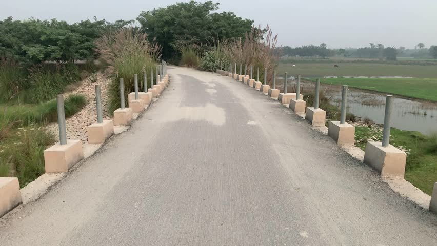 Beautiful Way royalty. highway landscape. Beautiful nature scenery to travel on the road. Romantic view Video scene. Lake bridge nature landscape. Beautiful nature scenery in the layyah pakistan.