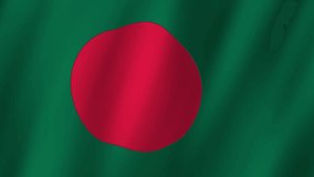 Bangladesh Flag. Flag of Bangladesh footage video waving in wind. 