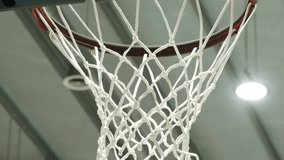 In basketball training, the ball is thrown into the basket. The basketball flies into the basket - Powered by Shutterstock - Get 15% off with code: PIKWIZARD15