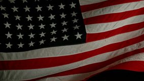 Close up of Waving American Flag, Super Slow Motion, Filmed on High Speed Cinematic Camera at 1000 FPS - Powered by Shutterstock - Get 15% off with code: PIKWIZARD15