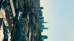 San Francisco skyline. Financial District. Aerial view. California, United States. Futuristic city skyline. Aerial vertical, vertical video background. - Powered by Shutterstock - Get 15% off with code: PIKWIZARD15